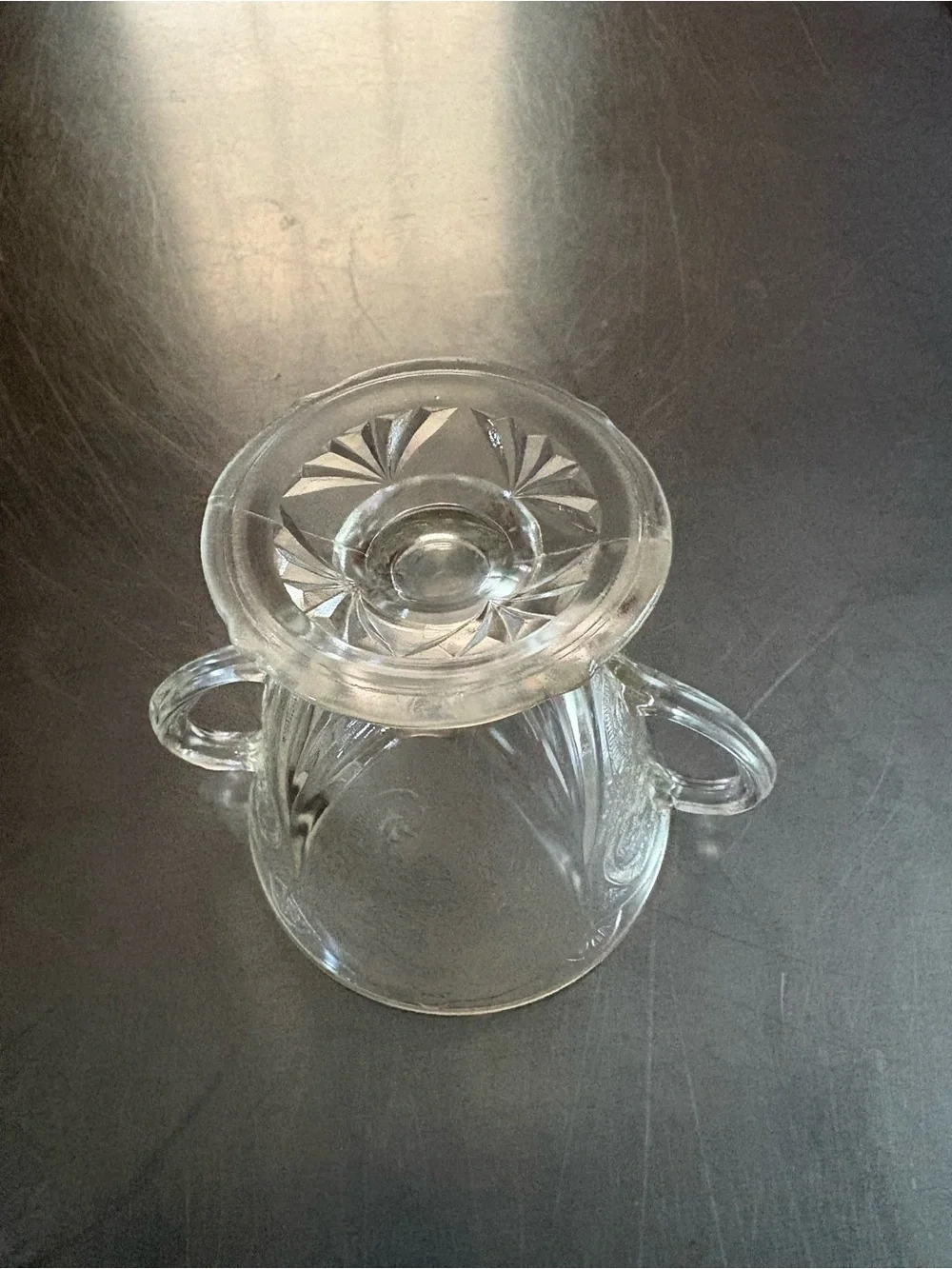 Vtg. Hazel Atlas Royal Lace Sugar Bowl Depression Glass Excellent Condition